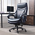 Shaquille O'Neal™ Maximos Big & Tall Ergonomic Vegan Leather High-Back Executive Office Chair, Blue/Silver, BIFMA Compliant 1 thumbnail image