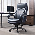 Shaquille O'Neal™ Maximos Big & Tall Ergonomic Vegan Leather High-Back Executive Office Chair, Blue/Silver, BIFMA Compliant 1 thumbnail image
