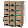 Bankers Box® Stor/Drawer® Steel Plus™ Drawer Files, Letter Size, 23 1/4" x 12 1/2" x 10 3/8", 100% Recycled, Kraft/Green, Pack Of 6 1 thumbnail image