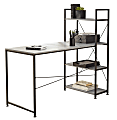 Realspace® 56"W Trazer Computer Desk With Storage Shelves, Gray