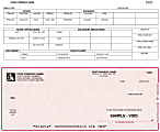 Continuous Payroll Checks For RealWorld®, 9 1/2" x 7", Box Of 250, CP49, Bottom Voucher 1 thumbnail image
