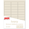 JAM Paper® Mailing Address Labels, Rectangle, 2 5/8" x 1", Ivory, Pack Of 120