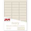 JAM Paper® Mailing Address Labels, Rectangle, 2 5/8" x 1", Ivory, Pack Of 120 1 thumbnail image