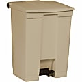 Rubbermaid Commercial Mobile Step-On Container - Step-on Opening - Overlapping Lid - 18 gal Capacity - 614500BG 1 thumbnail image