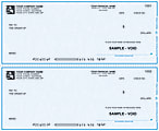 Custom Continuous Multipurpose Draft Checks For DACEASY®, 9 1/2" x 3 1/2", 2-Part, Box Of 250