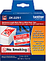 Brother® DK-2251 Continuous-Length Tape, 2.4" x 50', Black/Red/White