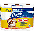 Charmin® Essentials® Strong 1-Ply Mega Roll Toilet Paper, 451 Sheets Per Roll, Pack Of 9 Rolls