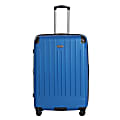 Kenneth Cole Reaction Flying Axis Polymer Expandable Rolling Checked Luggage, 30"H x 20"W x 12-1/2 -14-1/2"D, Blue 1 thumbnail image