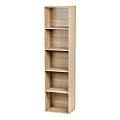 IRIS 67"H 5-Tier Bookcase, Light Brown 1 thumbnail image