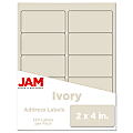 JAM Paper® Mailing Address Labels, Rectangle, 2" x 4", Ivory, Pack Of 120 1 thumbnail image