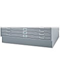 Safco® Closed Base For 5-Drawer Flat File Cabinets, 6"H x 46 3/8"W x 35 3/8"D, Gray