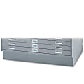 Safco® Closed Base For 5-Drawer Flat File Cabinets, 6"H x 46 3/8"W x 35 3/8"D, Gray 1 thumbnail image