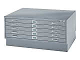 Safco® Closed Base For 5-Drawer Flat File Cabinets, 6"H x 46 3/8"W x 35 3/8"D, Gray 1 thumbnail image