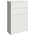 Lorell® 42"W Lateral 5-Drawer File Cabinet, White