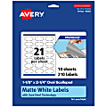 Avery® Print-To-The-Edge TrueBlock® Labels With Sure Feed®, 94061-TWMP10, Oval Scalloped, 1-1/8" x 2-1/4", Matte White, Pack Of 210 1 thumbnail image