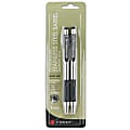 FORAY® Precision Point Retractable Ballpoint Pens, 0.7 mm, Fine Point, Steel Barrel, Black Ink, Pack Of 2 1 thumbnail image