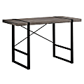 Monarch Specialties Jared 49"W Computer Desk, Dark Taupe/Black 1 thumbnail image
