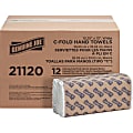 Genuine Joe C-Fold Paper Towels - 1 Ply - C-fold - 13" x 10.13" - White - Absorbent, Embossed - For Washroom, Restroom, Public Facilities - 200 Per Pack - 864 / Pallet