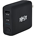 Tripp Lite Portable USB Mobile Power Bank Battery Wall Charger Combo 5K mAh - Black 1 thumbnail image