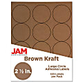 JAM Paper® Circle Label Sticker Seals, 2 1/2", Brown Kraft, Pack Of 120 1 thumbnail image