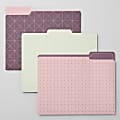 Office Depot® Brand Fashion File Folders, 1/3 Cut, Letter Size, Pink/Green Modern Lattice, Total Qty 6 1 thumbnail image