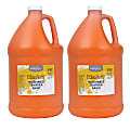 Little Masters® Washable Tempera Paint, 128 Oz, Orange, Pack Of 2