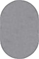 Joy Carpets® Kids' Essentials Oval Area Rug, Endurance™, 6' x 9', Silver 1 thumbnail image