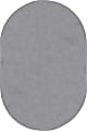 Joy Carpets® Kids' Essentials Oval Area Rug, Endurance™, 6' x 9', Silver