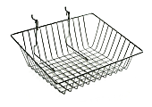 Azar Displays Chrome Wire Baskets, Small Size, Sloped, 5" x 15"W x 12 1/4", Silver, Pack Of 2 1 thumbnail image