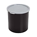 Cambro Round Crocks With Lids, 2.7-Quart, Black, Set Of 6 Crocks