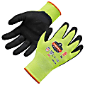 Ergodyne ProFlex 7021 Polyester Hi-Vis Nitrile-Coated Gloves, Large, Lime