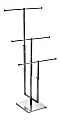 Azar Displays 3-Tier Adjustable Necklace Counter Display, 29"H x 13"W x 7"D, Silver 1 thumbnail image