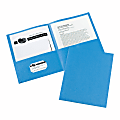 Avery® 2-Pocket Folders, Letter Size, Light Blue, Pack Of 25 1 thumbnail image