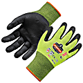 Ergodyne ProFlex 7022 Polyester Hi-Vis Nitrile-Coated Gloves, Large, Lime