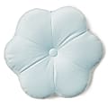 Dormify Masie Velvet Flower Shaped Pillow, Sky Blue