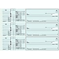 Custom 3-To-A-Page Checks, Style 41, 8 1/4" x 3 1/24", Box Of 300