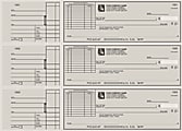 Custom 3-To-A-Page Checks, Style 72, 8 1/4" x 3 1/24", 2 Part, Box Of 300