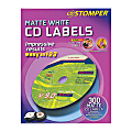 Avery CD Stomper® CD Labels, 98122, Round, Matte White, Pack Of 300 1 thumbnail image