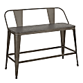 LumiSource Oregon Counter Bench, Antique/Espresso 1 thumbnail image