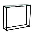 Eurostyle Sandor Console Table, 30-1/3”H x 35-4/5”W x 10”D, Black/Clear