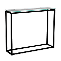Eurostyle Sandor Console Table, 30-1/3”H x 35-4/5”W x 10”D, Black/Clear 1 thumbnail image