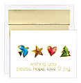 JAM Paper® Christmas Card Set, Peace Hope Joy & Love, Set Of 16 Cards And Envelopes 1 thumbnail image