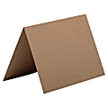 JAM Paper® Fold-Over Cards, 4 Bar, 3 1/2" x 4 7/8", 100% Recycled, Brown, Pack Of 25