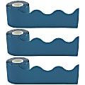 Teacher Created Resources Scalloped Border Trim, Slate Blue, 50' Per Roll, Pack Of 3 Rolls