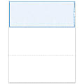 Custom Blank Check Stock, Laser Check Top No Signature, 8 1/2" x 11", Box Of 500