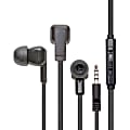 Califone Earbuds With Mic And To Go Plug - Stereo - Mini-phone (3.5mm) - Wired - 16 Ohm - 12 Hz - 22 kHz - Earbud - Binaural - In-ear - 3.90 ft Cable - Noise Reduction Microphone - Black