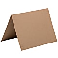 JAM Paper® Fold-Over Cards, 4 3/8" x 5 7/16", 100% Recycled, Brown, Pack Of 25