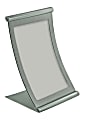 Azar Displays Metal Vertical Curved Sign Holder, 8-1/2"H x 5-1/2"W x 3"D, Silver 1 thumbnail image