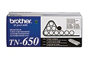 Brother® TN-650 High-Yield Black Toner Cartridge, TN-650BK