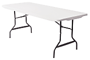 Realspace® Molded Plastic Top Folding Table, 29"H x 72"W x 30"D, Gray Granite